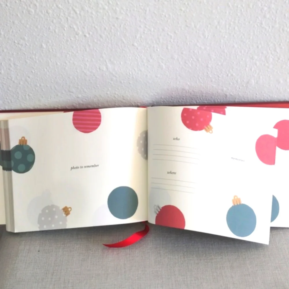 Kate Spade Jolly Stripe Memory book Christmas Holiday Scrapbook